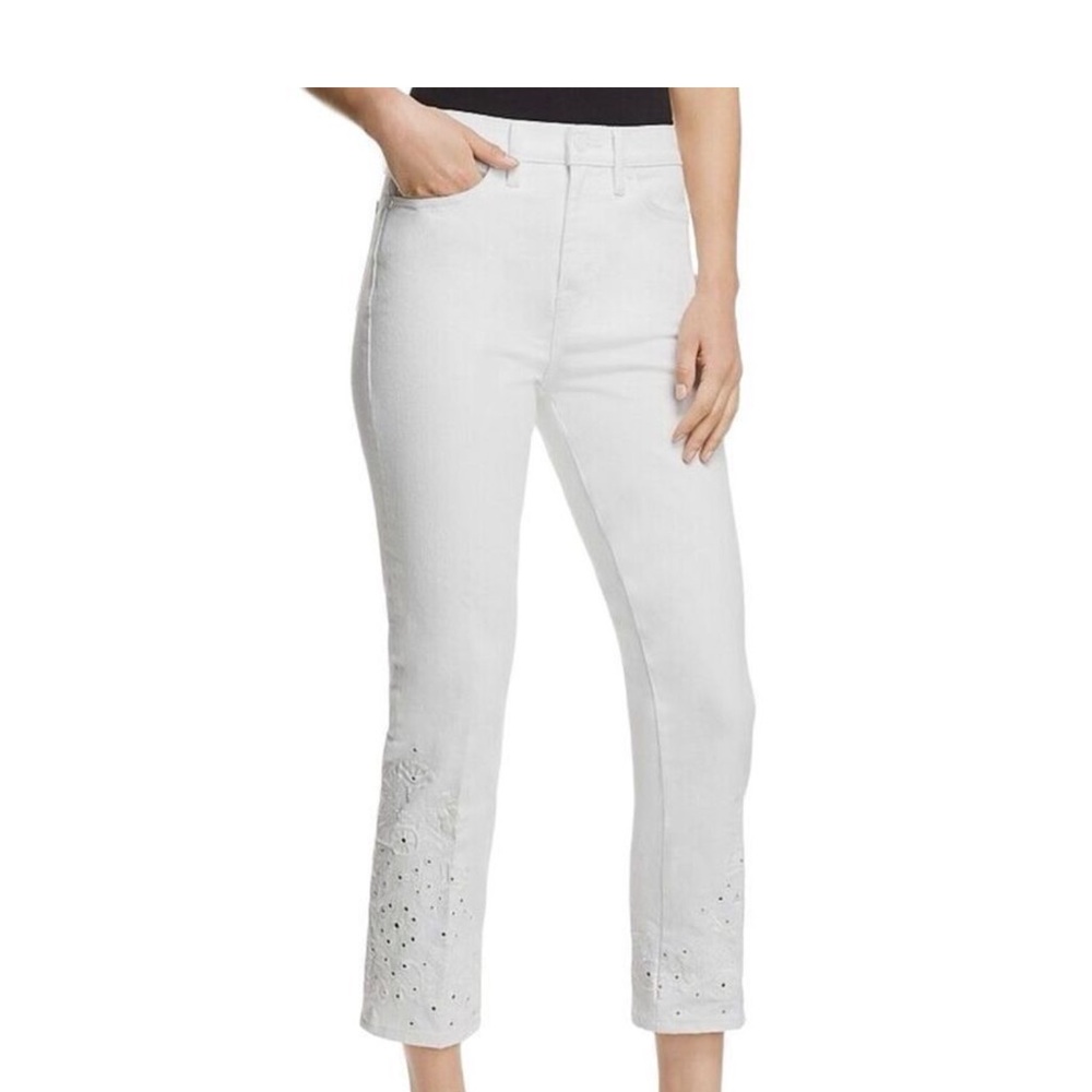 Tory Burch Cropped White Jeans